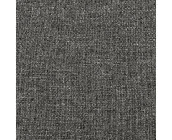 Pat box spring cu saltea, gri închis, 120x200 cm, textil, 9 image