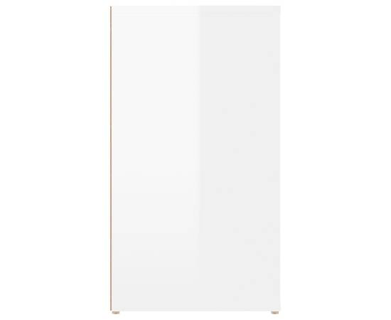Servantă, alb extralucios, 100x33x59,5 cm, lemn compozit, 7 image