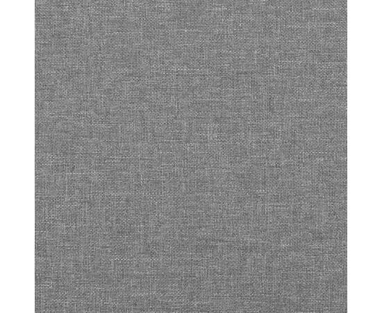 Tăblie de pat cu aripioare gri închis 203x23x118/128 cm, textil, 6 image