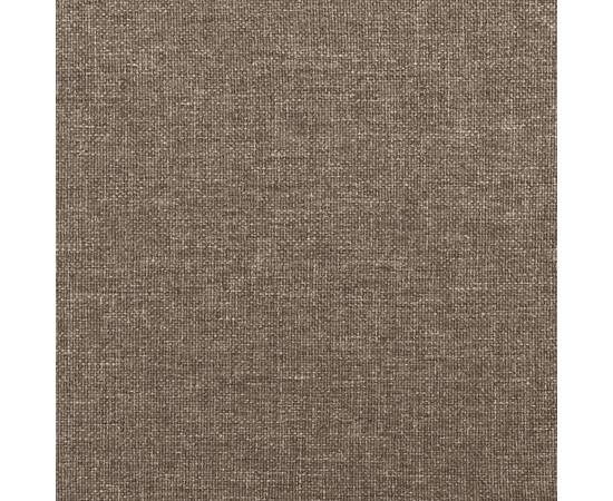 Pat box spring cu saltea, gri taupe, 90x200 cm, textil, 9 image