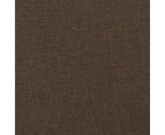 Pat continental cu saltea, maro închis, 140x200 cm, textil, 9 image