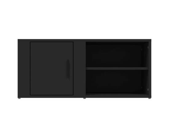 Comodă tv, negru, 80x31,5x36 cm, lemn prelucrat, 6 image