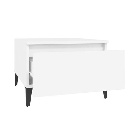 Masă laterală, alb, 50x46x35 cm, lemn compozit, 7 image