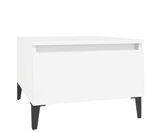 Masă laterală, alb, 50x46x35 cm, lemn compozit, 2 image