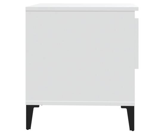 Masă laterală, alb, 50x46x50 cm, lemn compozit, 8 image