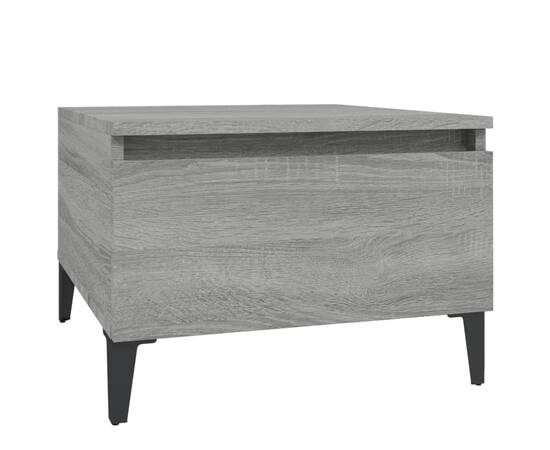 Masă laterală, gri sonoma, 50x46x35 cm, lemn compozit, 2 image