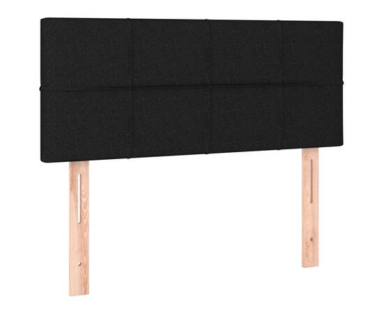 Pat box spring cu saltea, negru, 120x200 cm, textil, 6 image
