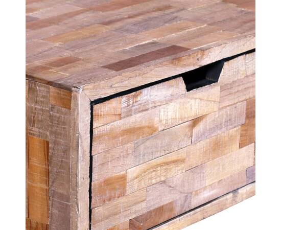 Măsuță de cafea cu 4 sertare, lemn de tec reciclat, 9 image