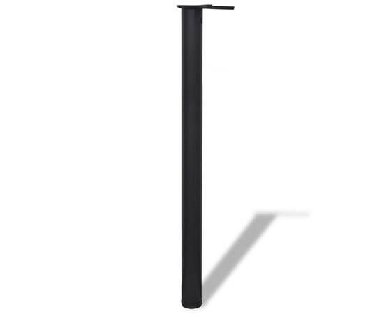 Picioare de masă cu înălțime reglabilă, 870 mm, negru, 4 buc, 2 image