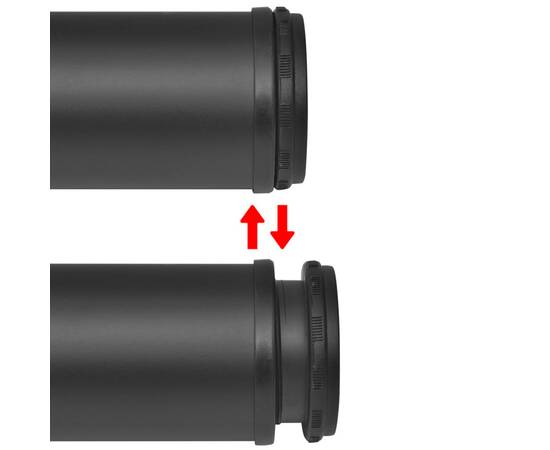 Picioare de masă reglabile, negre, 870 mm, 4 buc., 3 image