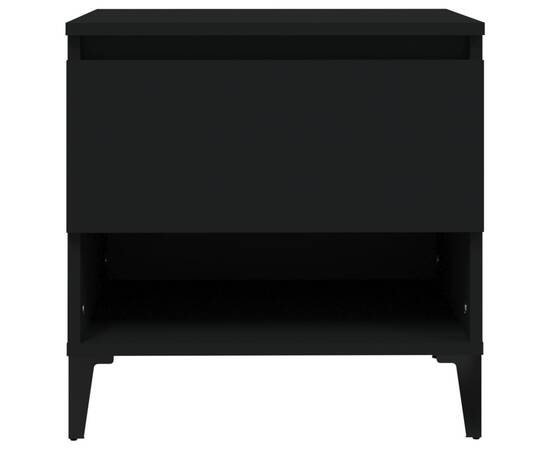 Masă laterală, negru, 50x46x50 cm, lemn compozit, 6 image