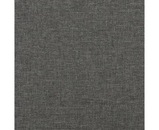 Pat box spring cu saltea, gri închis, 90x190 cm, textil, 9 image