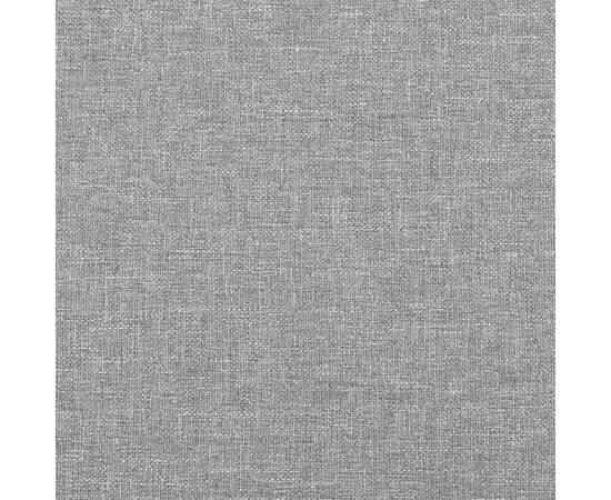 Pat box spring cu saltea, gri deschis, 140x190 cm, textil, 9 image