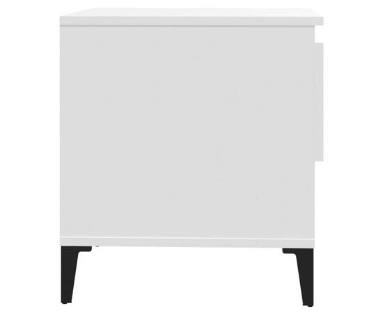 Mese laterale, 2 buc., alb, 50x46x50 cm, lemn compozit, 9 image