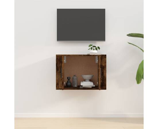 Dulap tv montat pe perete, stejar fumuriu, 57x34,5x40 cm, 3 image
