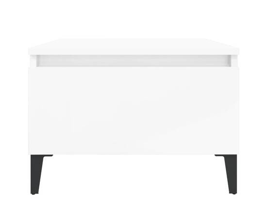Masă laterală, alb extralucios, 50x46x35 cm, lemn compozit, 6 image