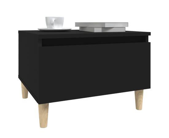 Masă laterală, negru, 50x46x35 cm, lemn compozit, 4 image