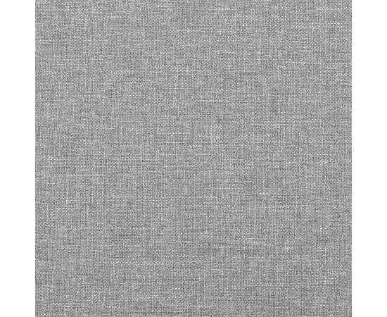 Pat continental cu saltea, gri deschis, 160x200 cm, textil, 9 image