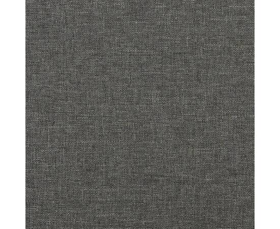 Pat box spring cu saltea, gri închis, 140x200 cm, textil, 9 image