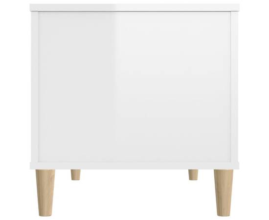 Măsuță de cafea, alb extralucios, 90x44,5x45 cm, lemn compozit, 8 image