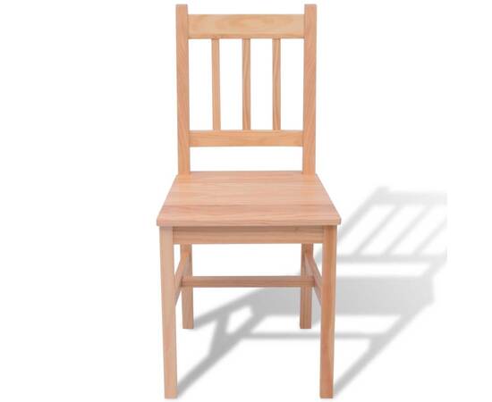 Set masă și scaune din lemn de pin, 3 piese, 4 image