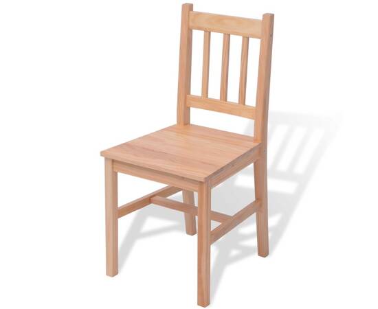 Set masă și scaune din lemn de pin, 3 piese, 5 image