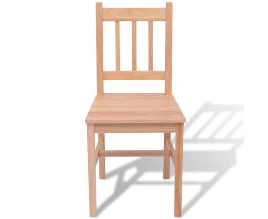 Set masă și scaune din lemn de pin, 5 piese, 4 image