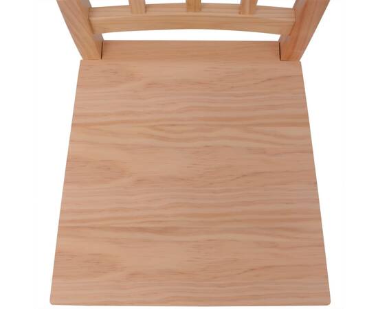 Set masă și scaune din lemn de pin 7 piese, 7 image