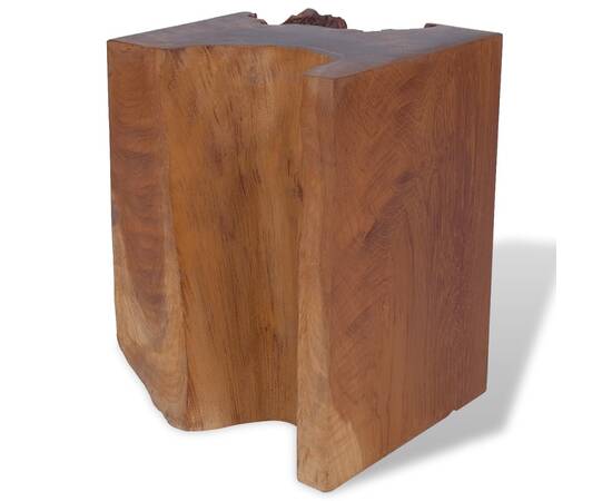 Taburet, lemn de tec masiv, 4 image