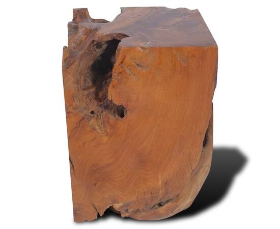 Taburet, lemn de tec masiv, 6 image
