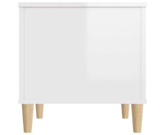 Măsuță de cafea, alb extralucios, 60x44,5x45 cm, lemn compozit, 8 image