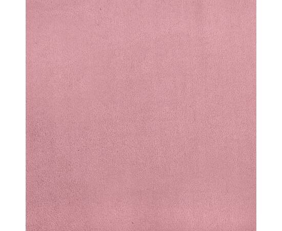 Bancă, roz, 110x76x80 cm, catifea, 7 image