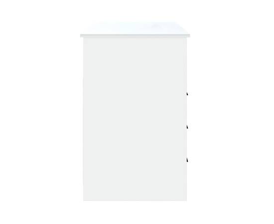 Birou cu sertare, alb, 102x50x76 cm, lemn prelucrat, 6 image