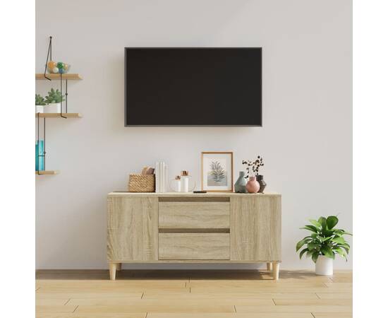 Comodă tv, stejar sonoma, 102x44,5x50 cm, lemn prelucrat, 3 image