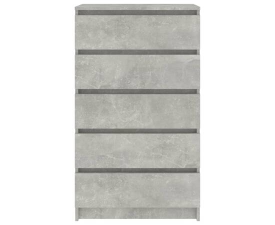 Dulap cu sertare, gri beton, 60x36x103 cm, lemn prelucrat, 6 image