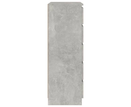 Dulap cu sertare, gri beton, 60x36x103 cm, lemn prelucrat, 8 image
