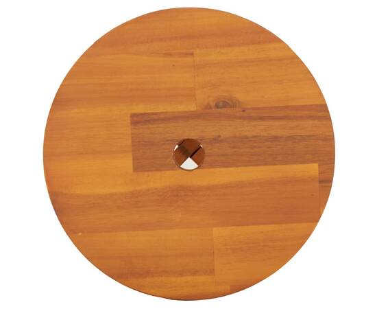 Taburet, maro, 38x38x45 cm, lemn masiv de acacia, 5 image