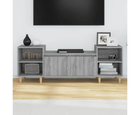 Comodă tv, gri sonoma, 160x35x55 cm, lemn prelucrat, 3 image