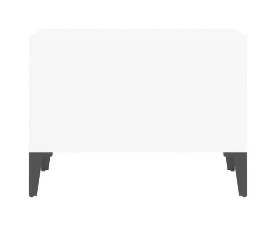 Măsuță de cafea, alb, 60x50x36,5 cm, lemn compozit, 6 image