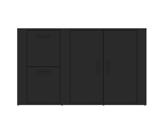 Servantă, negru, 100x33x59,5 cm, lemn compozit, 6 image