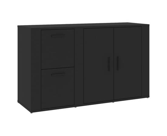 Servantă, negru, 100x33x59,5 cm, lemn compozit, 2 image