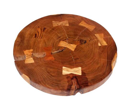 Măsuță de cafea din buștean lemn masiv de acacia (55-60)x40 cm, 6 image