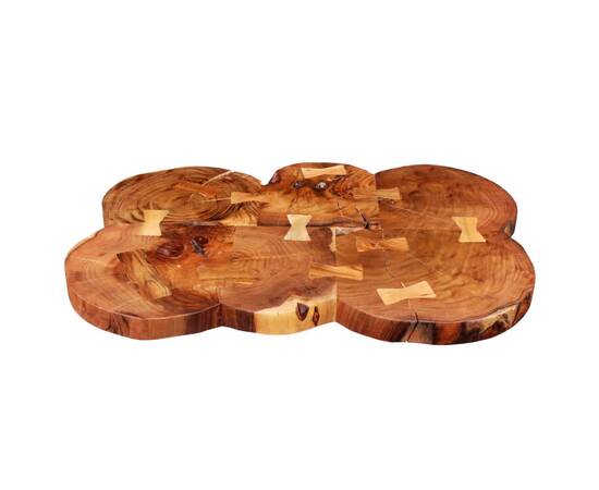 Masă bar lemn masiv de salcâm, model bușteni 90x60x110 cm, 7 image