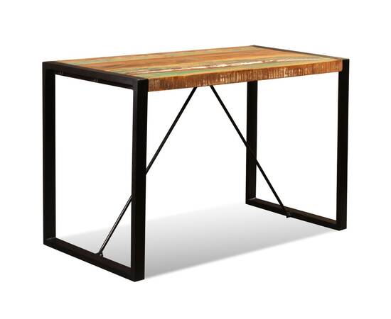 Masă de bucătărie, 120 cm, lemn masiv reciclat, 5 image