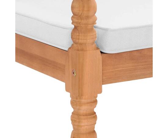 Scaune batavia cu perne, 2 buc., lemn masiv de tec, 6 image