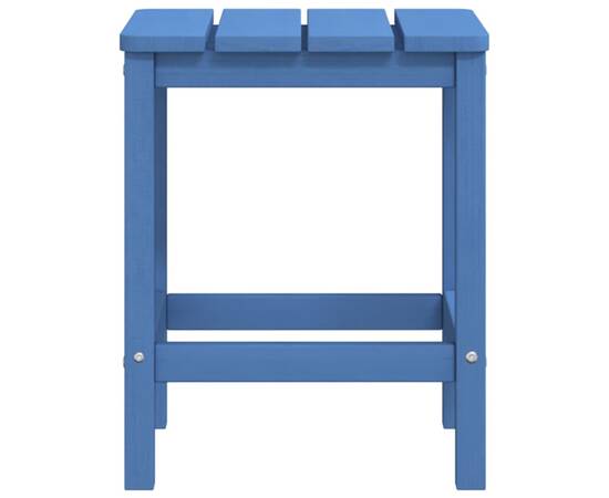 Scaun grădină adirondack cu masă, taburet, albastru marin, hdpe, 7 image