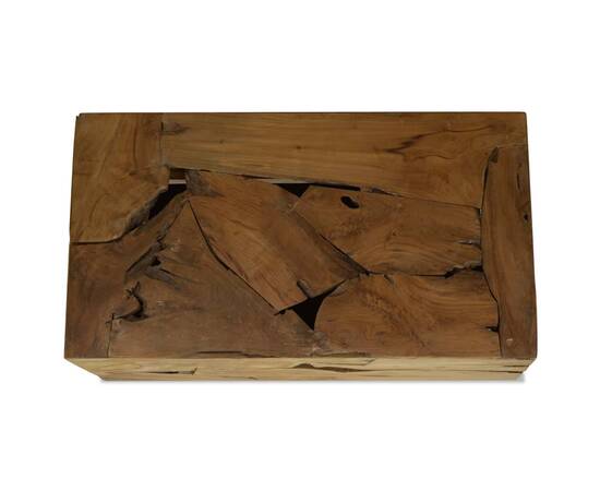 Măsuță de cafea, 90 x 50 x 30 cm, lemn de tec natural, maro, 3 image