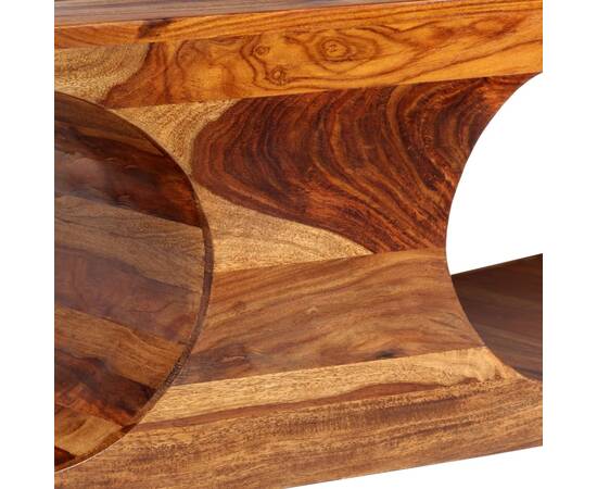 Masă de cafea, lemn masiv de palisandru 90x50x35 cm, 6 image