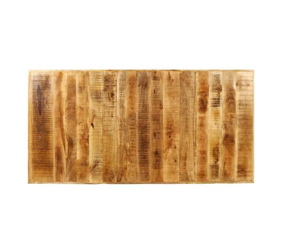 Masă de sufragerie lemn masiv de mango nefinisat 180 cm, 3 image