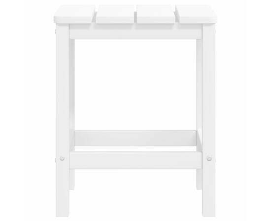 Scaun de grădină adirondack cu masă și taburet, alb, hdpe, 7 image